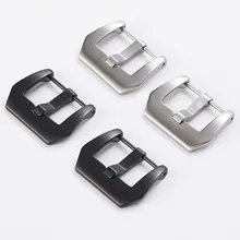 30pcs/lot Watch Buckle Stainless Steel Watch Buckle Silver and Black Color Dull Polish Style 18mm 20mm 22mm 316L Replacement