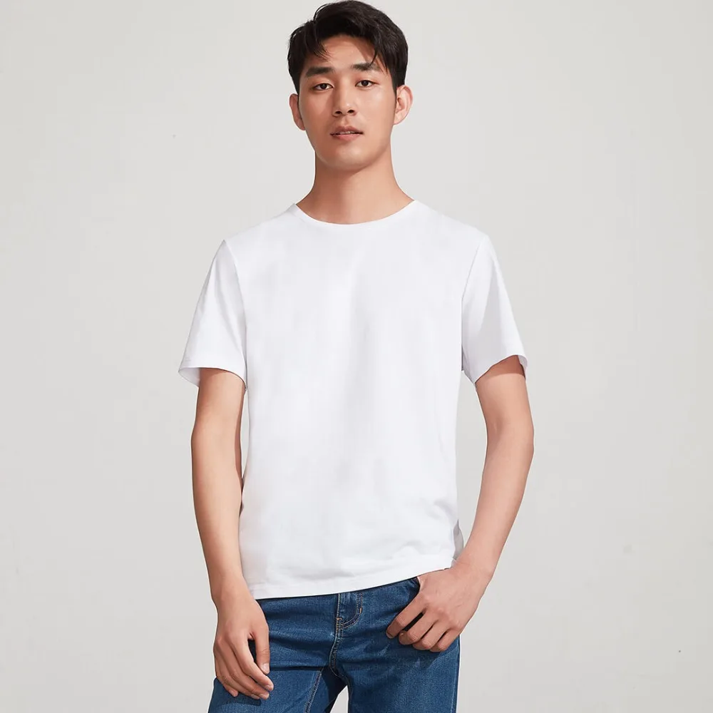Xiaomi Cottonsmith Мужская машинная моющаяся футболка с переводными картинками влагопоглощающая быстросохнущая дышащая белая мужская толстовка с коротким рукавом