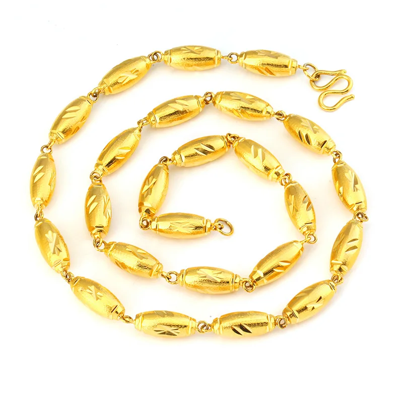 Для мужчин s цепочки и ожерелья цепь Flash 24 К к золото чокер ожерелье с цепочкой для ювелирные изделия подарок 4 5 6 7 8 мм
