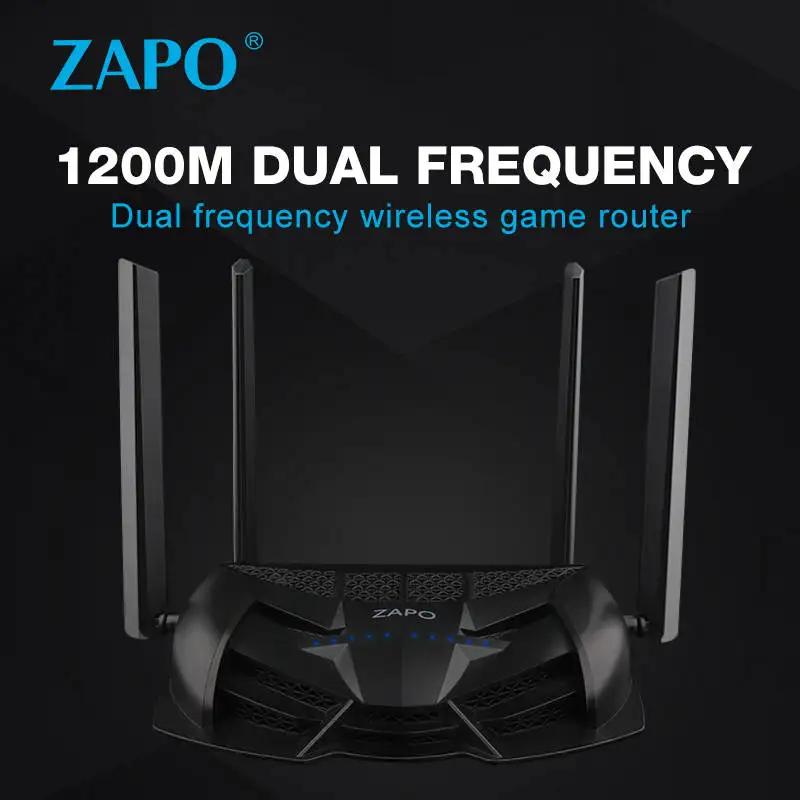 Zapo 1200 Мбит/с двухдиапазонный Usb беспроводной сетевой Ac 2,4 ГГц/5 ГГц игровой маршрутизатор Интеллектуальный повторитель ЕС вилка