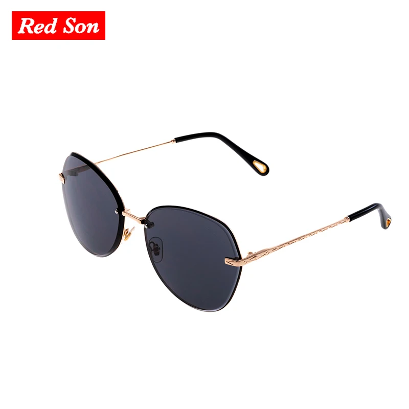 Red Son Vintage Classic�Sunglasses Women Polarized Rimless Sunglasses Men Eyes Protect UV400 Shades eyewear High Qulity