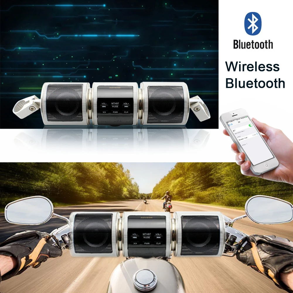 Fodsports мотоцикл динамик s MP3 музыкальный плеер мотоцикл Bluetooth стерео динамик мото Аудио FM радио водонепроницаемый аудио плеер