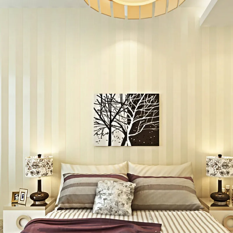 

Modern Minimalist Wall Paper Wallcovering Stripe Glitter Non-woven Background Wallpaper For LivingRoom Papel De Parede Home Deco