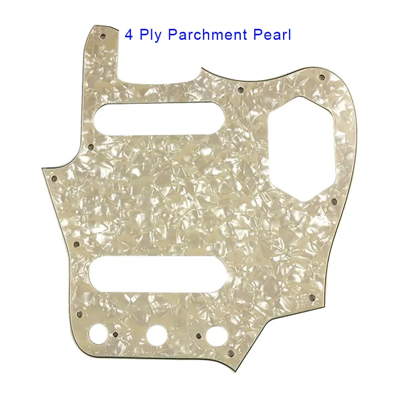 Pleroo Custom Guitar pickgaurd Scartch Plate-для 10 дырочек US Jaguar Guitar Pickguard Scartch Plate гитарные части - Цвет: Parchment Pearl