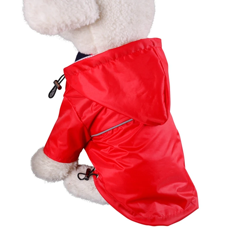 Dog Raincoat PU Reflective Raincoat Rain Coat S-XXL Hooded Sweatshirt Waterproof PU Vest Waterproof For Dogs Cats Clothing Cloth