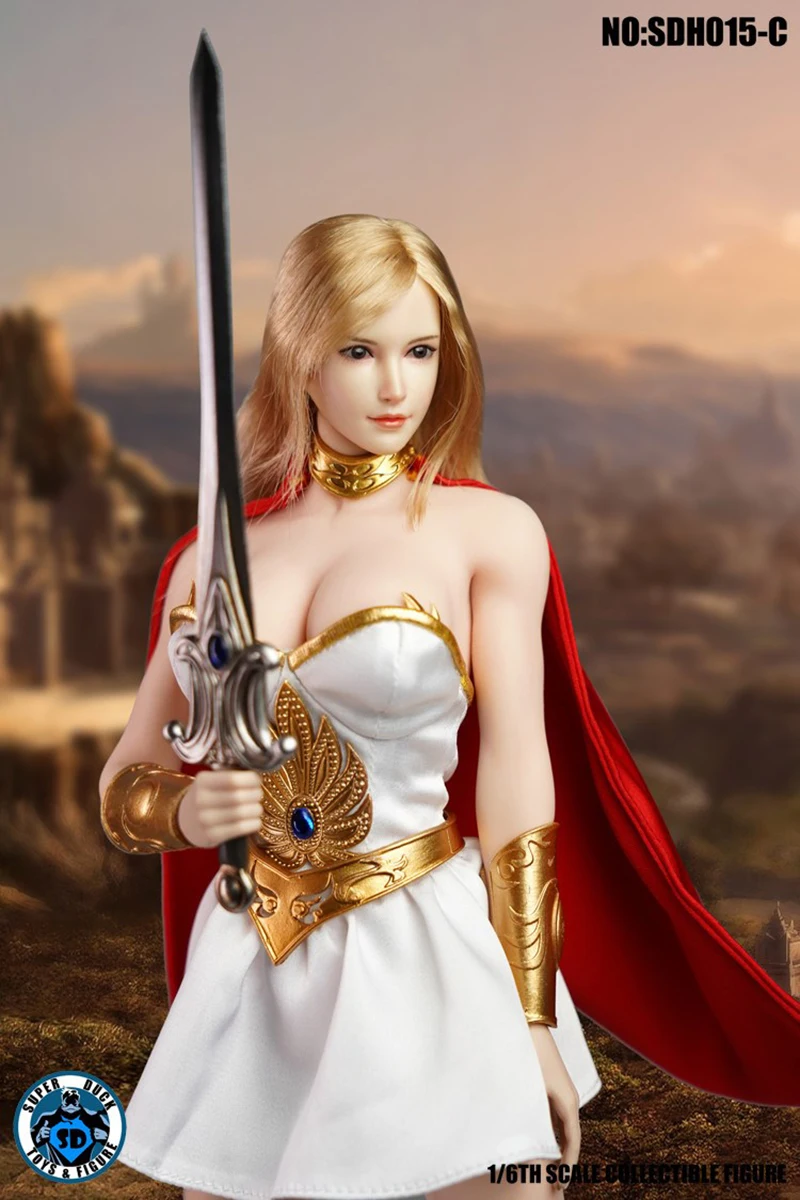 

1/6 Figure Model SUPER DUCK SDH015 Beauty Head Sculpt Cosplay Maid Super Girl Robin Princess Head fit PH Seamless Female Body