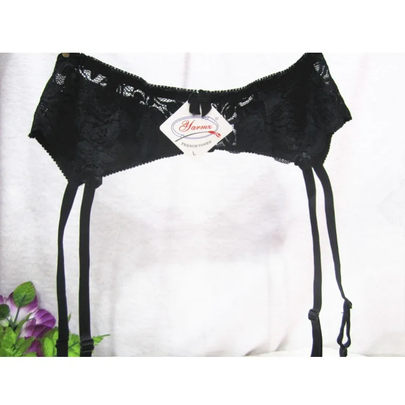 Sexy Woman Garter Suspenders Double Breasted Adjustable Lace Top Thigh-Highs Garter Waist Belt for Stockings Socks Lingerie