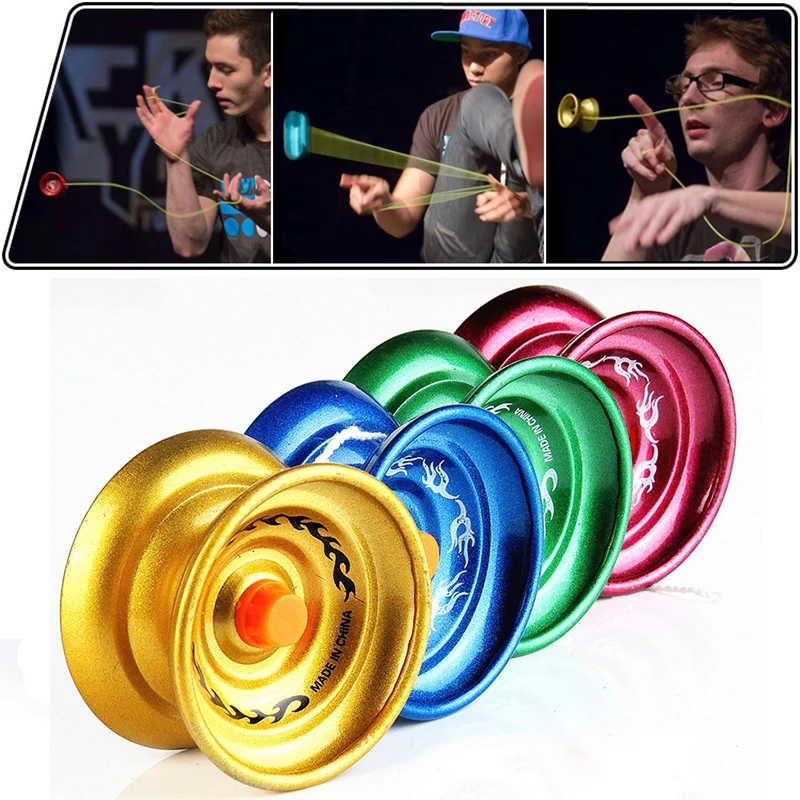 Magic Light Up YoYo Aluminum Professional YoYo Bundle Bearing Ball Toy Kids Gift