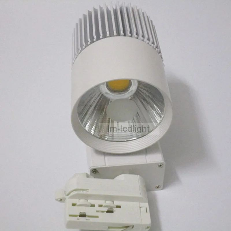 

dimmable 3 phase 30W track light cob rail lamp 4 wire led cob track light led track lighting free shipping
