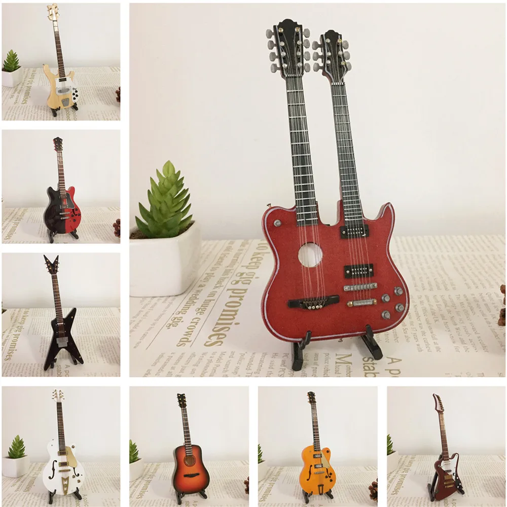 ミニギターミニチュアモデルエレキベースモデルミニチュア木製ミニ楽器モデルコレクション フィギュア ミニチュア Aliexpress