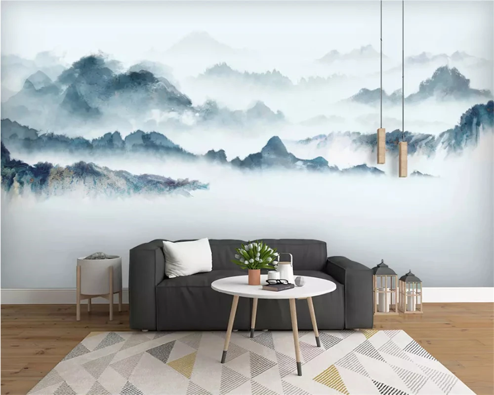 Beibehang custom wallpaper Abstract ink landscape 3D photo wall mural wallpaper bedroom living room wallpaper for walls 3 d