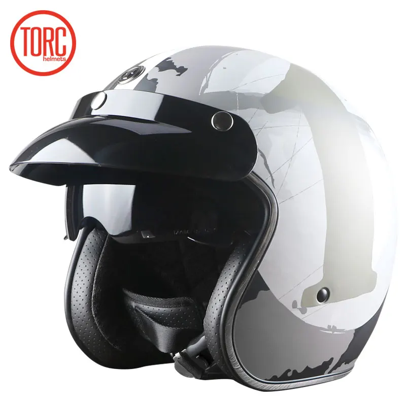 Винтажный мотошлем T57 moto rcycle 3/4 с открытым лицом шлем Cool skull moto casco moto cicleta Capacete с внутренним козырьком - Цвет: Matte NO1