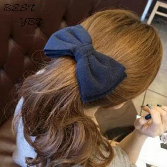 

Korean Style Fashion Cute Hair Pin Gig Cloth Handmade Bow Hair Clip for Women 8 Colors
