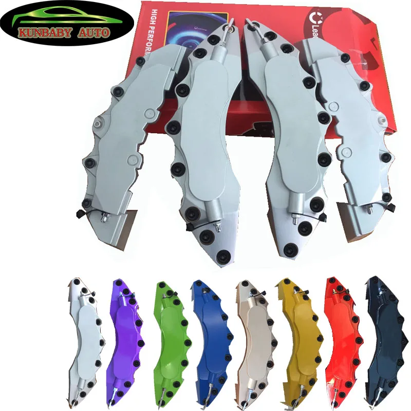 

KUNBABT 4 Pcs Plastic Blank Disc Brake Caliper Covers Size L&M For 17-20 Inches Wheels Model 7 With Black Screws Front And Rear