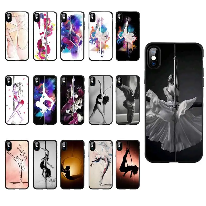 

M127 Pole Dance Dancing Black Silicone Case Cover For Apple iPhone 11 Pro XR XS Max X 8 7 6 6S Plus 5 5S 5G SE