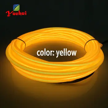 

DC5V Flexible Neon Light Glow 3.2mm 5M EL Wire Rope tape Cable Strip Neon Light With Toys/Craft Clothing Wedding Decoration