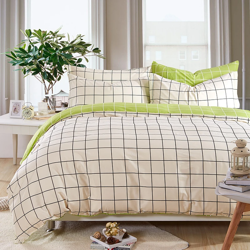 Pure Cotton 4Pcs Twin/Full/Queen Size Bed Quilt/Duvet Cover Set