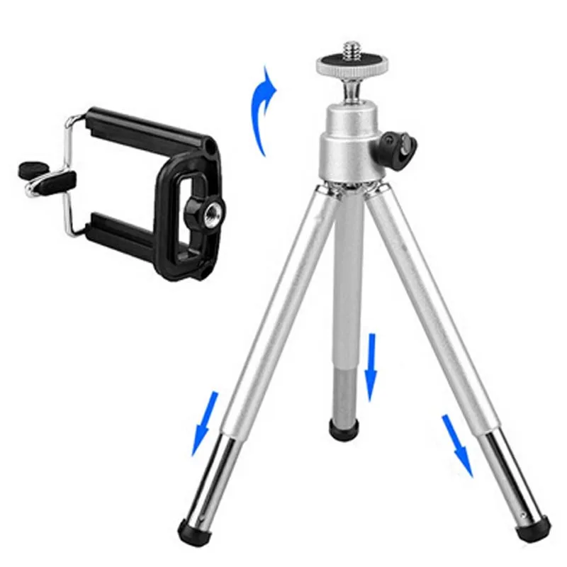 

Universal Mini Tripod Lightweight Tripod Stand Mount For Phone With Phone Clip Tripod for iPhone 6 7 6s 8 Dslr G
