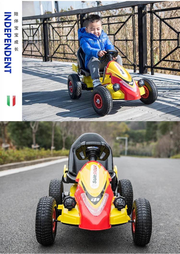 Детский большой электрический автомобиль с четырьмя колесами, автомобиль Kart Dift с дистанционным управлением, игрушечный автомобиль для детей, надувной детский автомобиль Go Kart