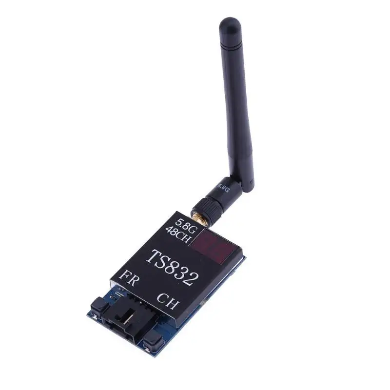 High Quality RC832 5.8G 600mW 48CH Wireless AV Receiver/AV Output w/ Antenna for FPV Black Part Drones RC Plane