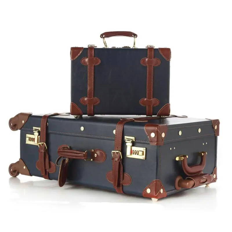 vintage suitcase with wheels