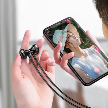 

Sports Wireless Headset Binaural Stereo Earbud Magnetic Suspended Earphpones Bluetooth Neck-mounted Support TF Card With Mic