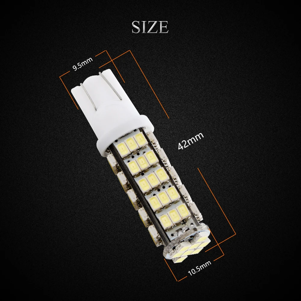 YM E Bright 500X T10 W5W 1206 68 SMD 194 168 светодиодов 12 В Светодиодные Автомобильные лампы белого