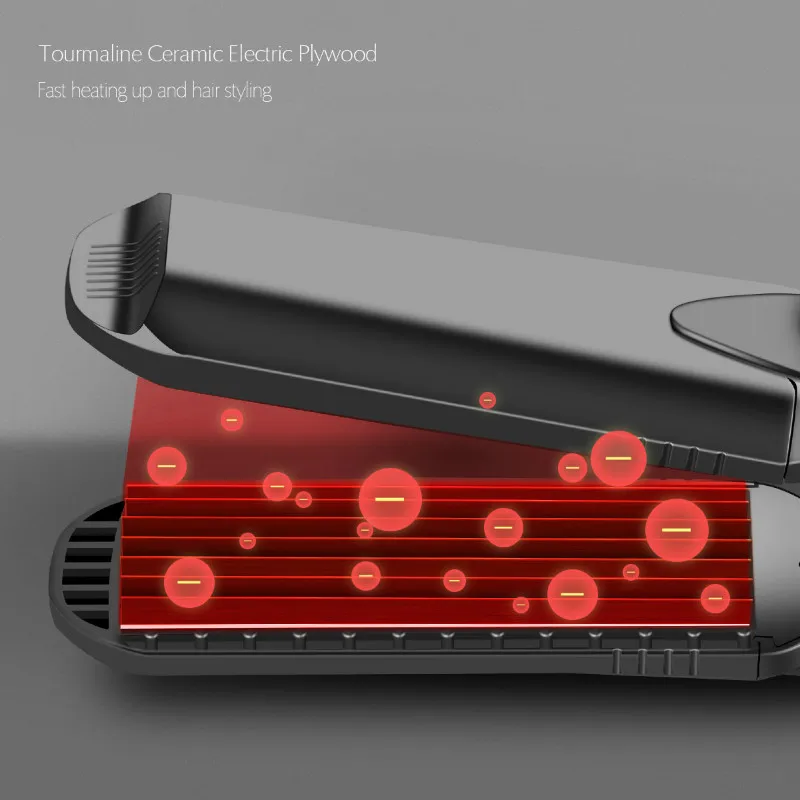CkeyiN профессиональные турмалиновые керамические кукурузные пластины выпрямитель для волос Инструменты для укладки гофрированные щипцы волны выпрямление железа 44