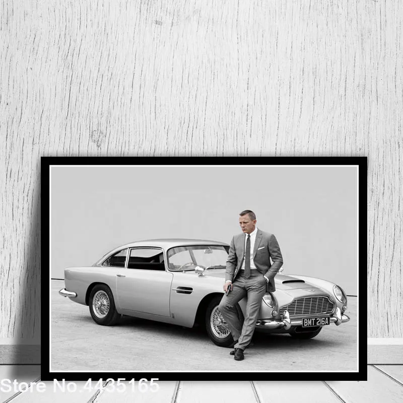 Постер Джеймса Бонда 007 постеры и принты из фильма Aston Martin Картина на холсте