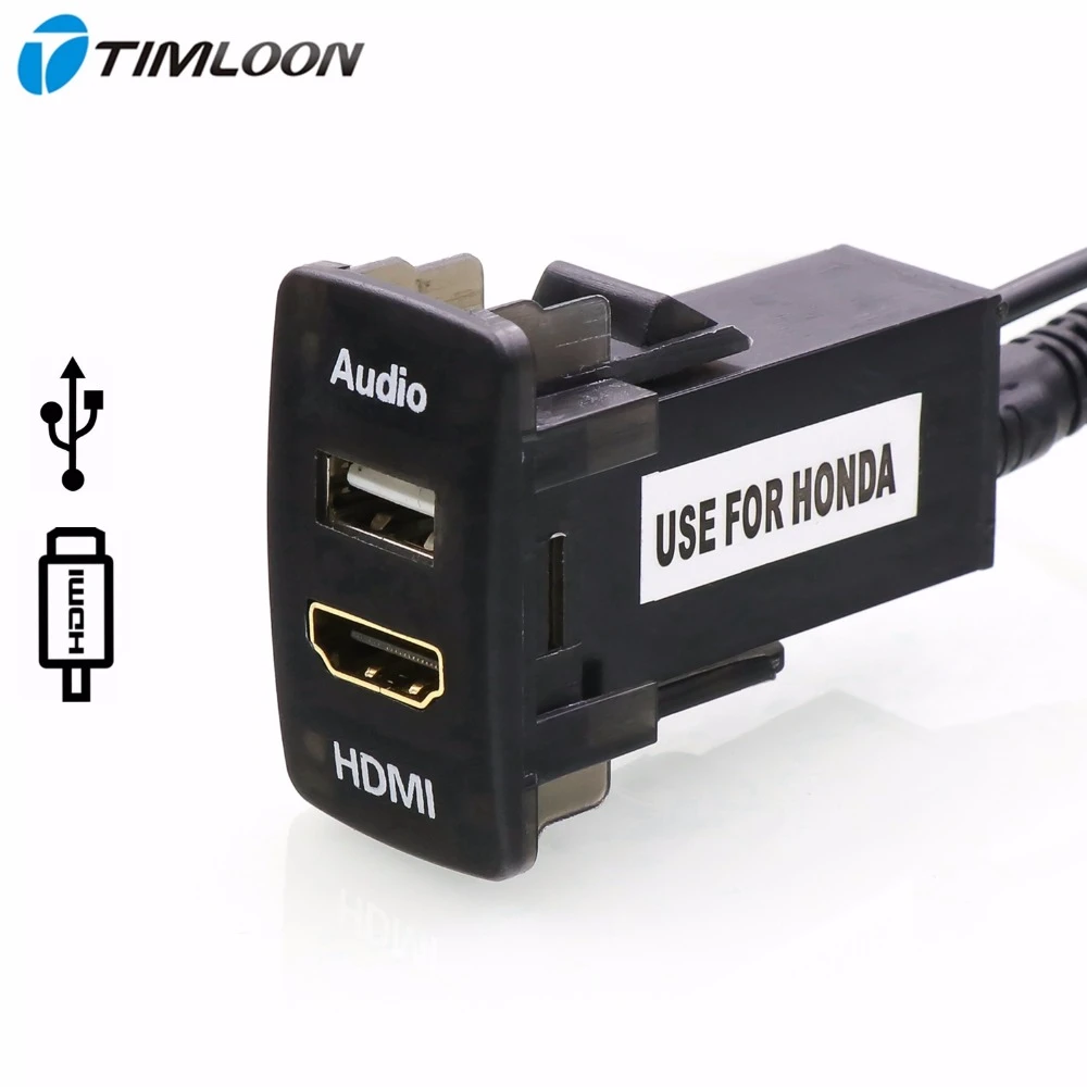 Car Usb Audio Input Charger With Hdmi Socket Use For Honda,civic