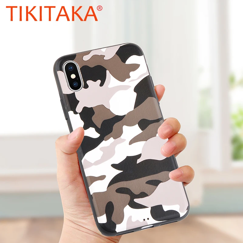 

Army Camouflage Case Coque For iphone X For 6 6S Plus 7 8 Plus Soft TPU Silicon Phone Cases Brown Camo Back Cover Cool Case
