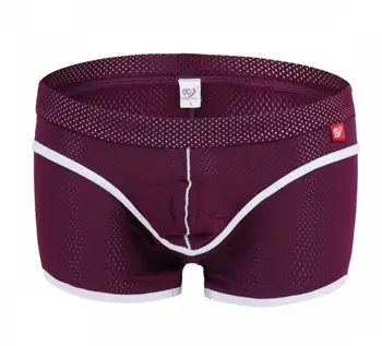 

New Foreign Export Men's underwears Male Fashionable 3D U-convex mesh air permeable Boxers shorts Men Multicolor underpants