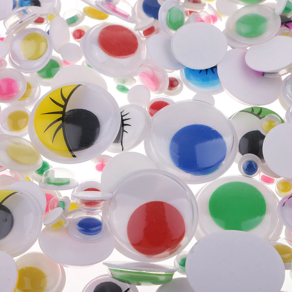 300pc Mixed Googly Eyes SELF ADHESIVE Wiggly Eyes For DIY Scrapbooking Craft