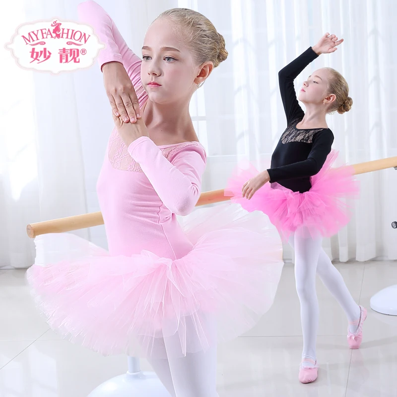 new Children dance girls winter ballet exercise wear long sleeve dressin Ballet from Novelty