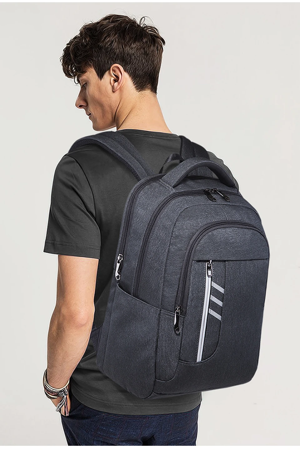 Men Backpack Male Laptop 17'' 15.6 Backpacks Waterproof Women Bag Pack Student Notebook Backpacking USB Charging Female Mochila (28)