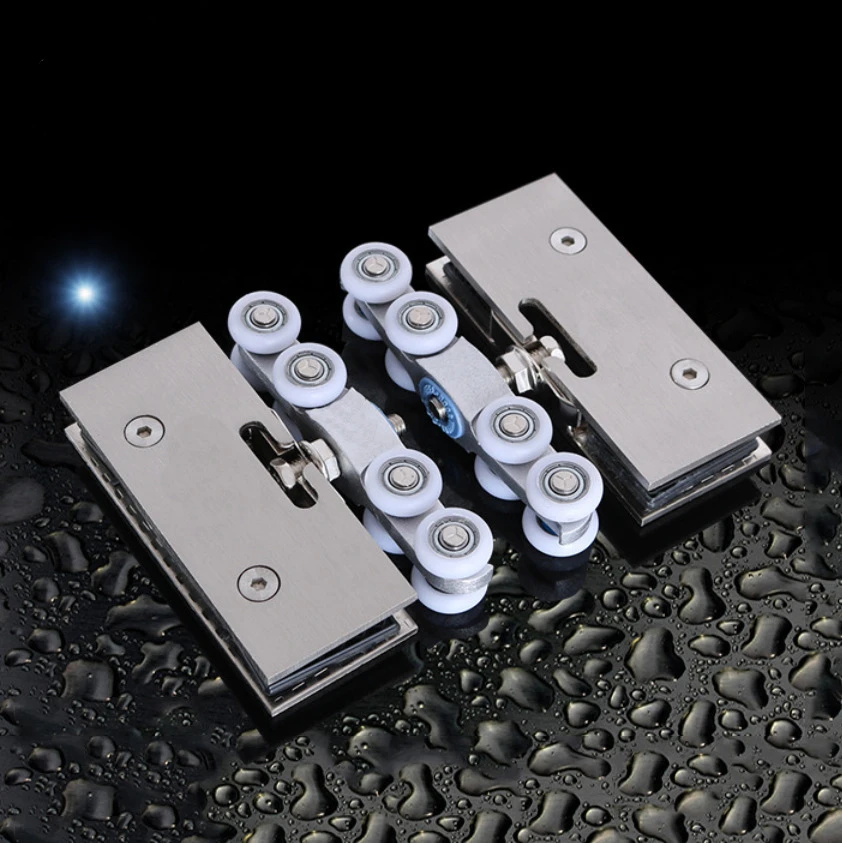 

Stainless Steel Glass door Hanging Wheels 110kg Load bearing sliding door hanging pulley glass door roller hanging track pulley