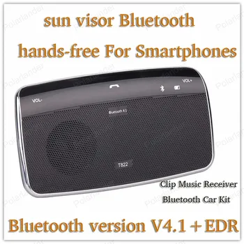 

The new Bluetooth V4.1 + EDR mini Bluetooth hands-free sun visor Bluetooth intercom system Clip Music Receiver For Smartphones