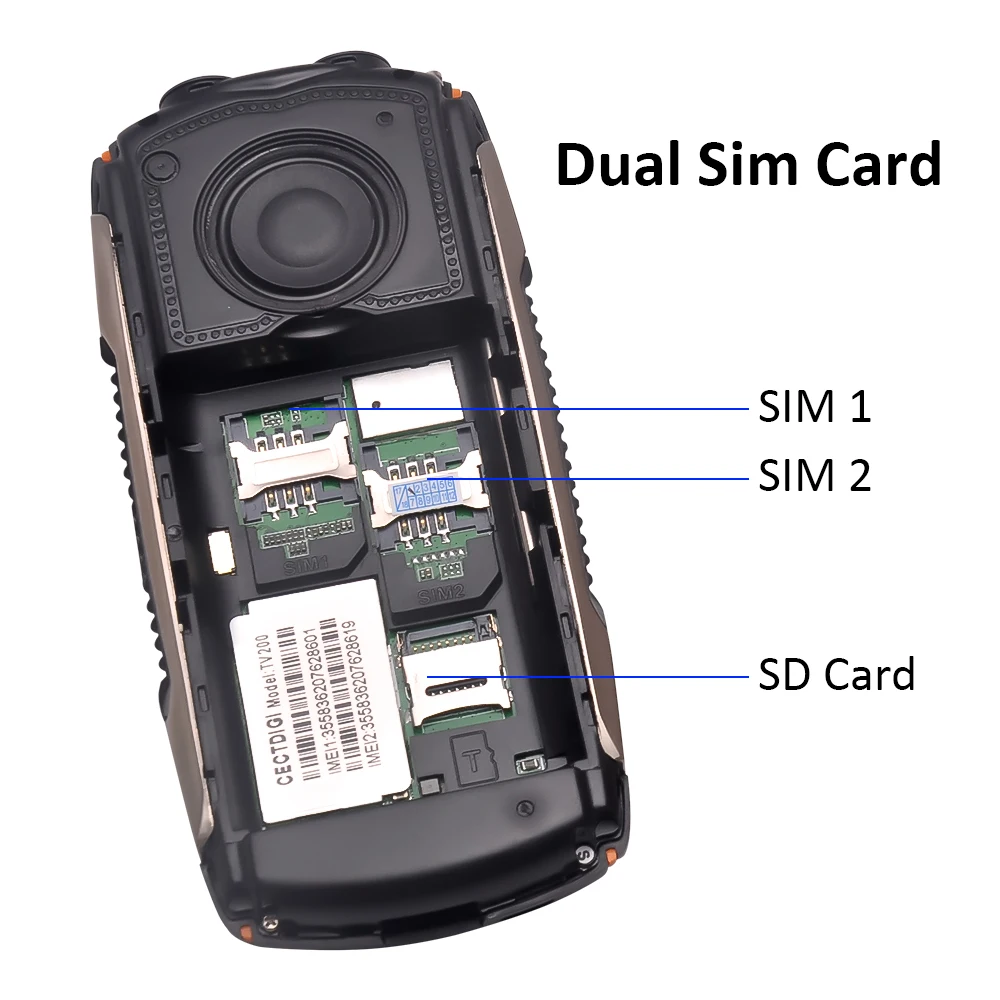 Антенна ТВ телефон Cectdigi 200 двойная Sim прочный внешний аккумулятор Двойной фонарь