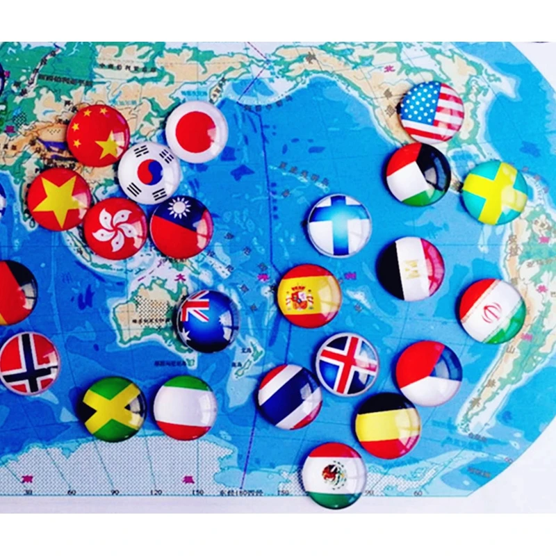 

Europe Flag Fridge Magnet Germany French Ireland Netherland Belgium Spain Britain Glass Magnetic Refrigerator Stickers Decor