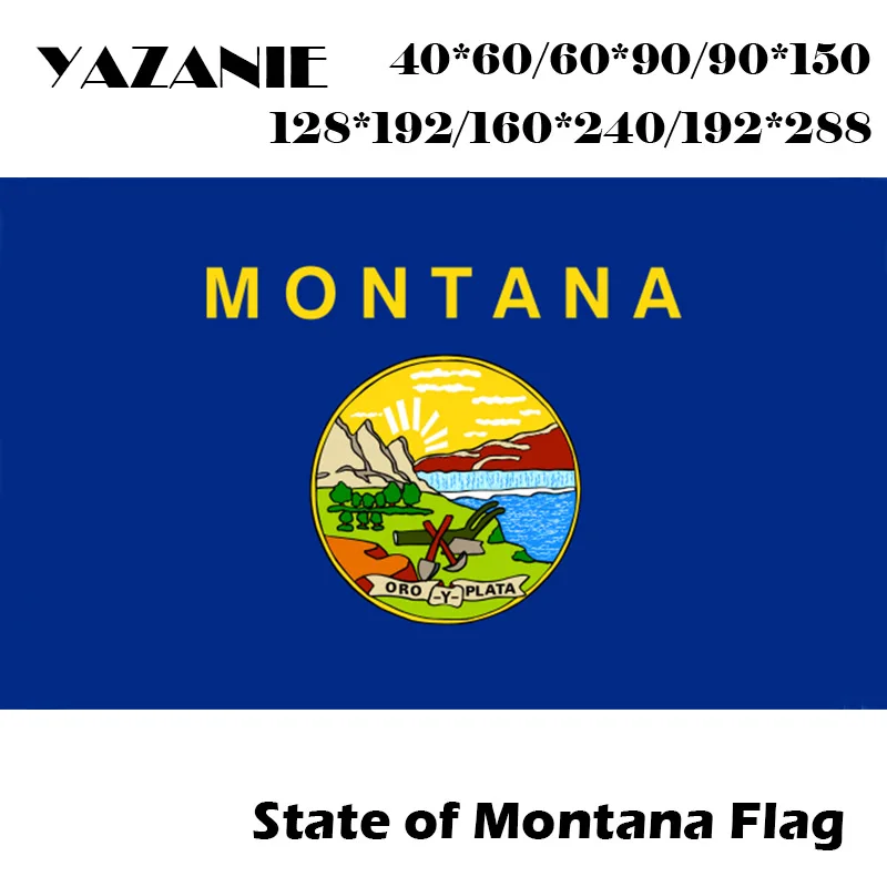 YAZANIE 60*90cm/120*180cm/160*240cm/192*288cm Large Montana State Flag American USA Banner World Country National Flags | Дом и сад