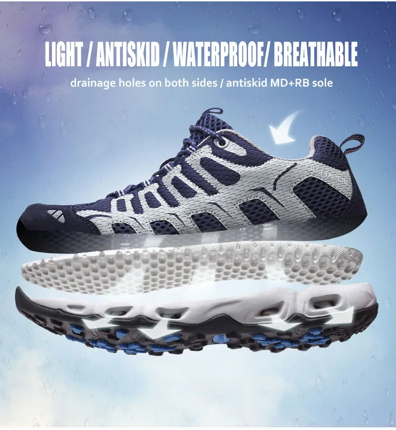 breeathable aqua shoes waterproof trekking shoes (2)