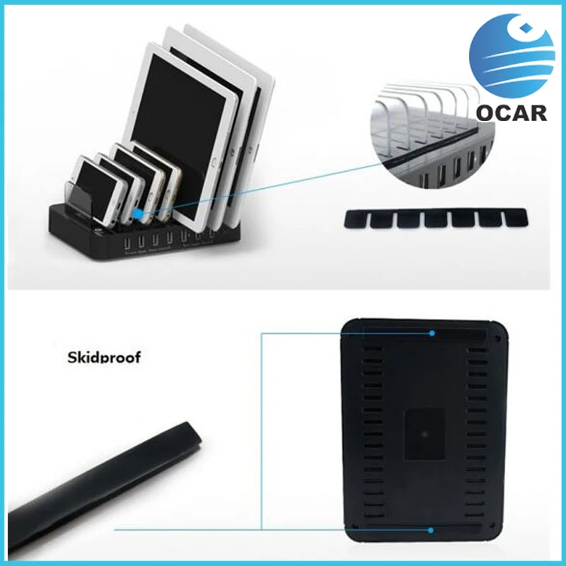 7 ports USB Charger Black 039