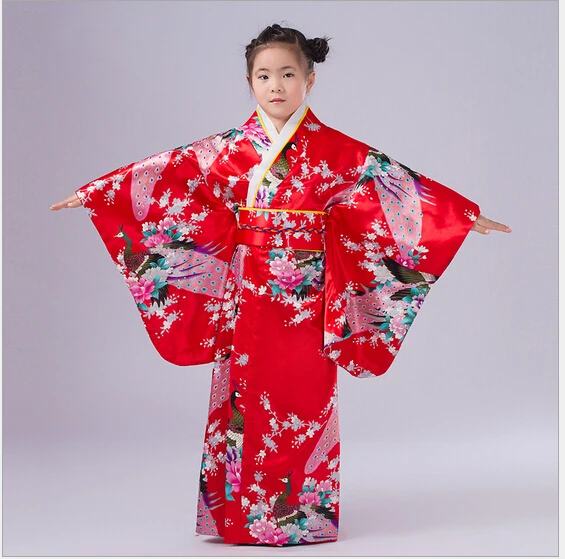Традиционная японская одежда Ребенок новинка косплей Floaral платье японский девочка кимоно платье детей урожай юката малыш девочка танцевальные костюмы