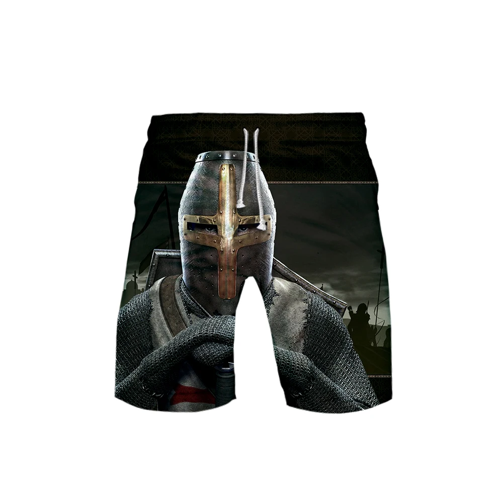 Рыцари Тамплиер Kpop 3D стиль Мужская мода тренд шорты Kpop популярные повседневные летние модные крутые шорты