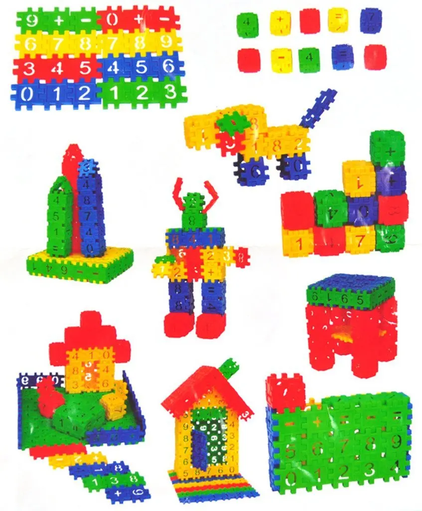 

70Pcs JingQ Children Toy Educational 3D Building Bricks Model Jigsaaw Kits DIY Plastic Block Squares Kit