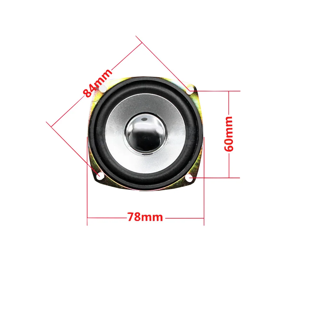 Tenghong 2pcs 3 Inch Full Range Speakers 4Ohm 10W 78MM Square Portable Audio Speaker Unit For Home Theater Loudspeakers DIY