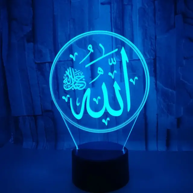 Creative 3D Night Light Islamic Lamp Remote Touch