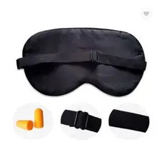 Заказная Удобная атласная маска для сна с повязкой на глаза с регулируемым ремешком