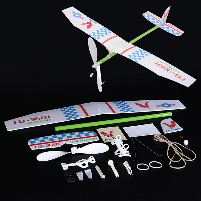 Knight Light Rubber Band Powered Aircraft Glider Model Competition Kit Aircraft Model Educational Toy Chirsmas Gift For Children 1