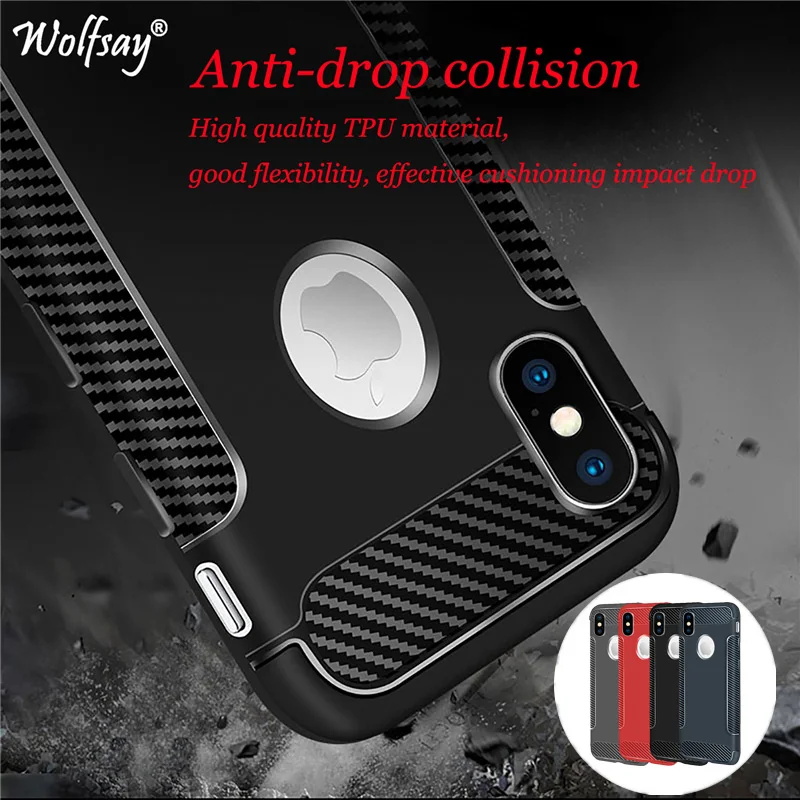 

Wolfsay Fiber Wing TPU Phone Cases For iPhone X 10 Case Soft Silicone Back Cover for Apple iPhone X 10 Slim Coque Bumper 5.8